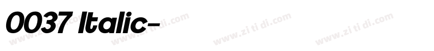 0037 Italic字体转换 0037 Italic字体转换